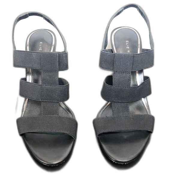 Elie Tahari Ithaca Open Toe Canvas Sandals - Size 38.5 - Picture 2 of 8